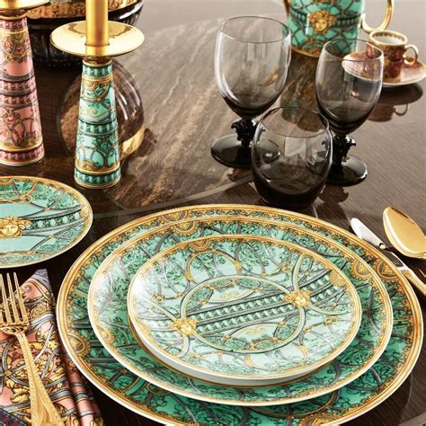 Rosenthal Versace Porcelain & Glass Sets .